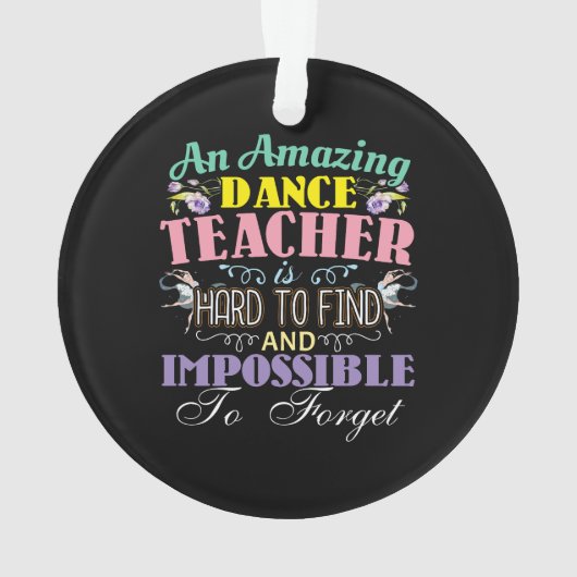 Ballet leraar appreciatie - verbluffende prijsopga ornament (achterkant)