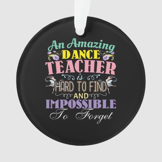 Ballet leraar appreciatie - verbluffende prijsopga ornament (voorkant)