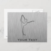 Ballet met metalen blik in geborsteld briefkaart (Voorkant / Achterkant)