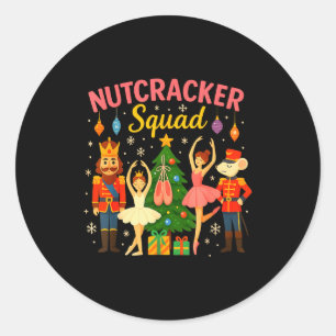 Ballet Notenkraker Team Kerstkostuum Voor Kinderen Ronde Sticker