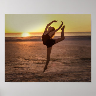 Ballet op de strand poster