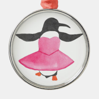 Ballet Penguin Metalen Ornament