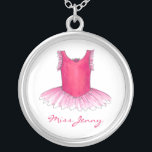 Ballet personnalisé Tutu Danse Enseignant Collier<br><div class="desc">Avec une illustration originale sur le thème du ballet. Personnalisez simplement avec le nom de votre professeur de danse pour un cadeau de vacances unique!</div>