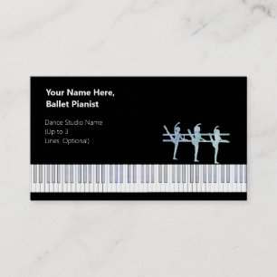 Ballet Pianist Iridescent Blue Var. Glitter Visitekaartje
