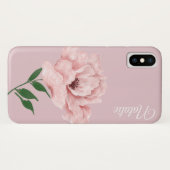 Ballet Pink Flower iPhone X Coque (Dos (Horizontal))
