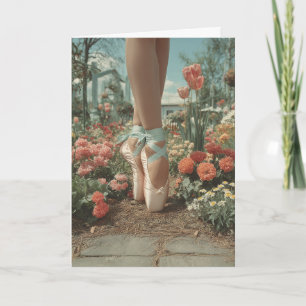 Ballet Pointe Schoenen in Bloeiende Tuin Kaart