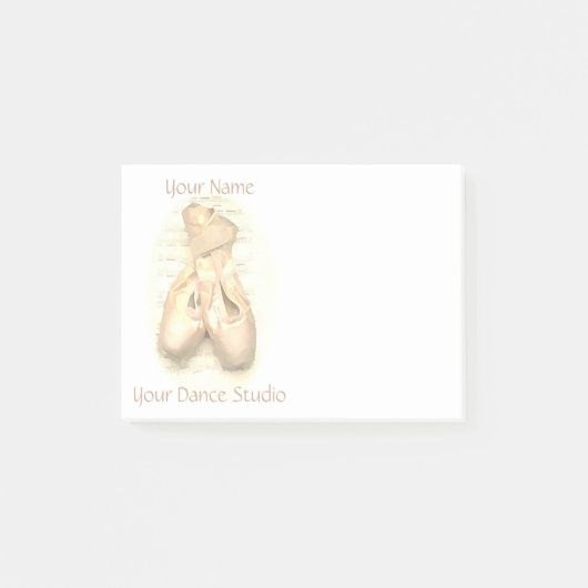 Ballet Pointe Shoes, gebilderd, aangepast Post-it® Notes (Voorkant)