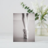 Ballet Pointe Shoes Sepia Dansend Slippers Briefkaart (Staand voorkant)