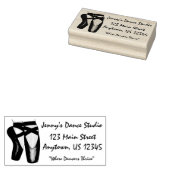 Ballet Pointe Toe Shoes Dance Studio Address Rubberstempel (Gestempeld)