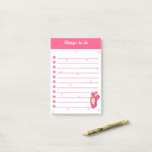 ballet post-it® notes (Op bureau)