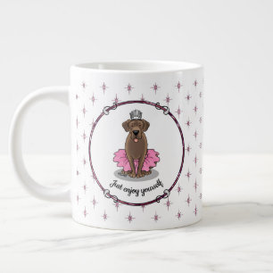 Ballet Princess Chocolate Lab Labrador Retriever Extra Grote Beker