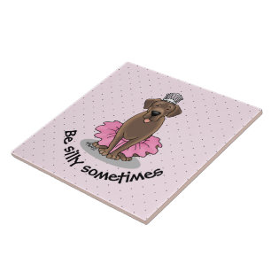Ballet Princess Chocolate Lab Labrador Retriever Tegeltje