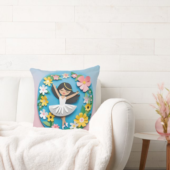 Ballet Princess IV vierkant kussen (Bank)