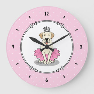 Ballet Princess Yellow Lab Labrador Retriever Dog Grote Klok