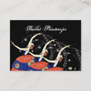 Ballet Printemps Ballerina Design Business Visitekaartje