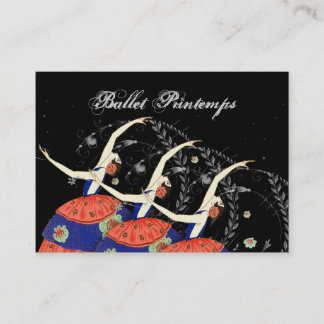 Ballet Printemps Ballerina Design Business Visitekaartje