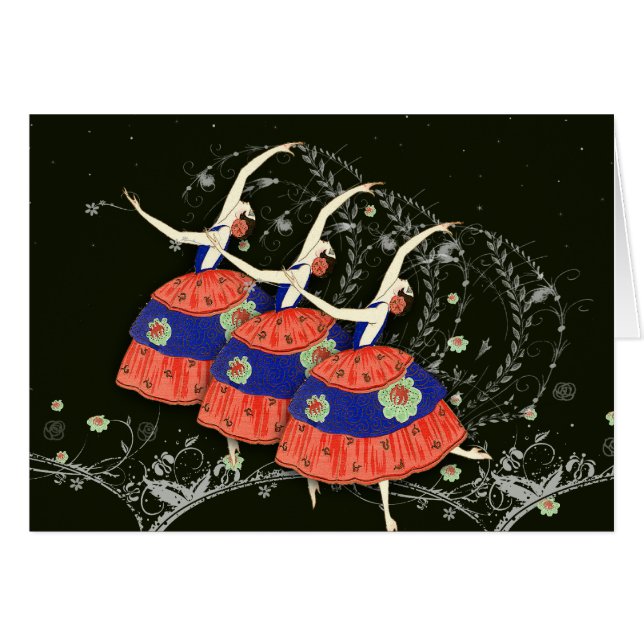 Ballet Printemps Ballerinas Black versie (Voorkant Horizontaal)