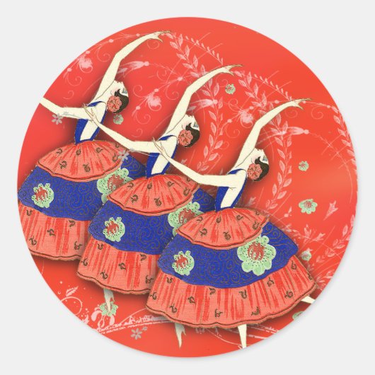 Ballet Printemps in Rode Ballerina Labels (Voorkant)