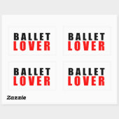 Ballet Rechthoekige Sticker (Vel)