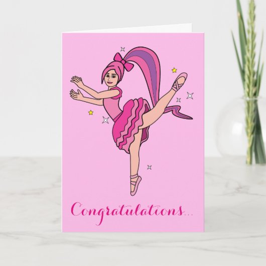 Ballet recital gefeliciteerd! kaart (Voorkant)