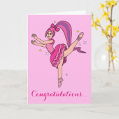 Ballet recital gefeliciteerd! kaart (Gele Bloem)
