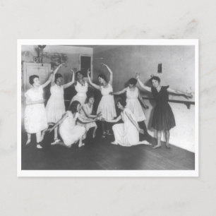 Ballet repetitie foto uit 1916 briefkaart