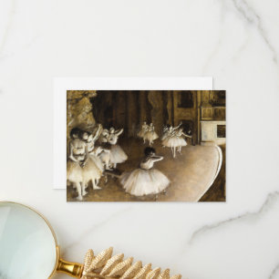 Ballet repetitie op het podium door Edgar Degas Bedankkaart