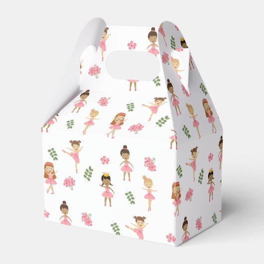 Ballet Roze Ballerina's Dancing Pattern Bedankdoosjes (Achterkant)