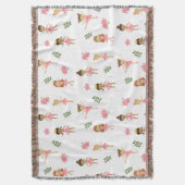 Ballet Roze Ballerina's Dancing Pattern Deken (Voorkant Verticaal)