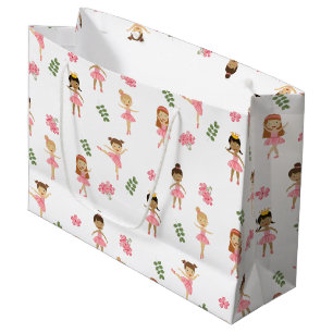 Ballet Roze Ballerina's Dancing Pattern Groot Cadeauzakje