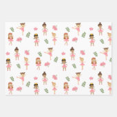 Ballet Roze Ballerina's Dancing Pattern Inpakpapier Vel (Voorkant 2)