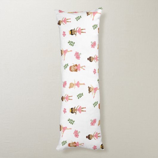 Ballet Roze Ballerina's Dancing Pattern Lichaamskussen (Achterkant (Verticaal))