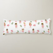 Ballet Roze Ballerina's Dancing Pattern Lichaamskussen (Voorkant)