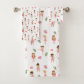 Ballet Roze Ballerina's Dancing Pattern Meisje Bad Handdoek (Insitu)
