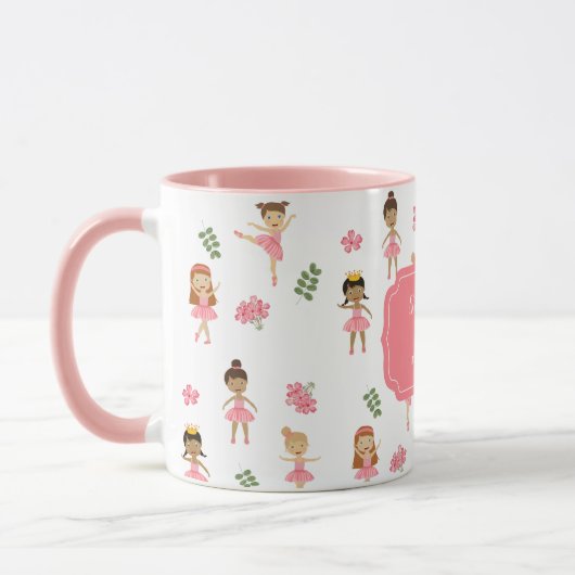 Ballet Roze Ballerina's Dancing Pattern Meisje Mok (Links)