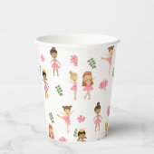 Ballet Roze Ballerina's Dancing Pattern Papieren Bekers (Rechts)