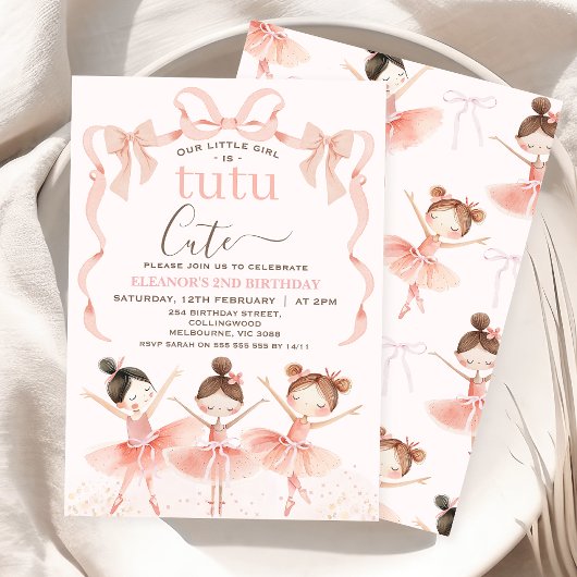 Ballet Roze Meisjes Tutu Ballerina 2e verjaardag Kaart