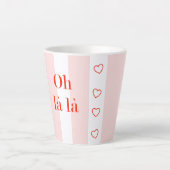 Ballet Roze Stripe Oh La La La La Latte Mok (Voorkant)