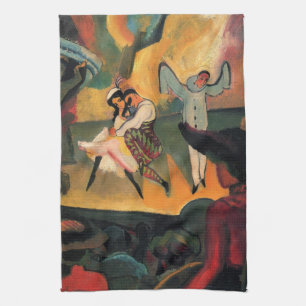 Ballet Russes, Russisch Ballet door August Macke Theedoek