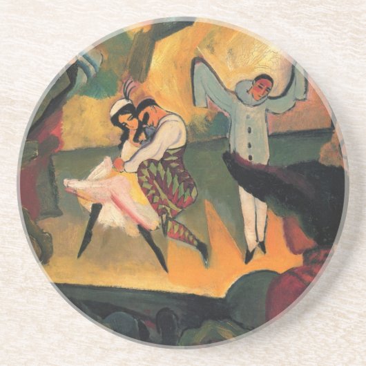 Ballet Russes, Russisch Ballet door August Macke Zandsteen Onderzetter (Voorkant)