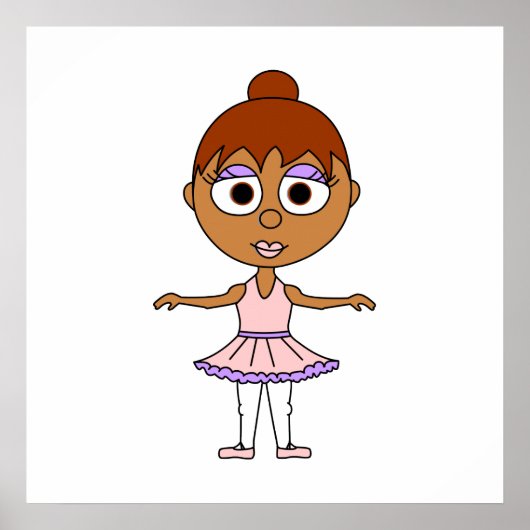 Ballet Second Position Poster - Ballerinas Series (Voorkant)