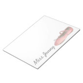 Ballet Shoe Personalized Dance Teacher Notitieblok (Schuin)