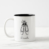 Ballet Shoes Hand Drawn Tweekleurige Koffiemok (Links)