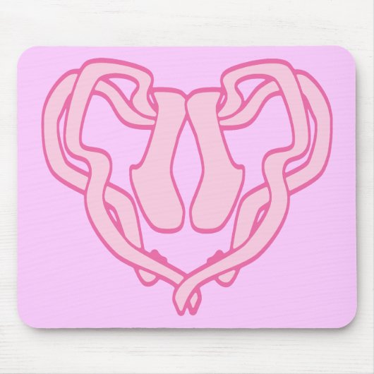 Ballet Slipper Heart Muismat (Voorkant)
