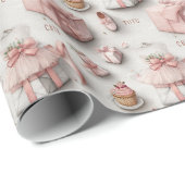 Ballet Slippers and Tutus in Soft Pink Elegance Cadeaupapier (Rol Hoek)