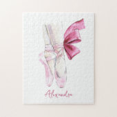 Ballet Slippers Custom Name or Text Legpuzzel (Verticaal)