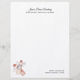 Ballet Slippers Dance Studio Custom Letterhead Persoonlijk Briefhoofd