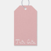 Ballet Slippers en Tutus in Zacht Roze Cadeaulabel (Achterkant)