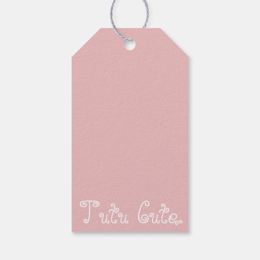 Ballet Slippers en Tutus in Zacht Roze Cadeaulabel (Achterkant)