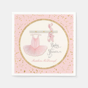 Ballet Slippers n Tutu Little Girl Baby shower Servetten